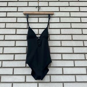 NWT Adore Me Swimsuit Kally Contour Black One-Piece Bathing Suit